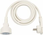 Cordon prolongateur avec une fiche plate 3m H05VV-F3G1,5 blanc