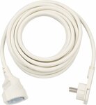 Cordon prolongateur avec une fiche plate 5m H05VV-F3G1,5 blanc