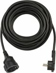 Cordon prolongateur avec une fiche plate 10m H05VV-F3G1,5 noir