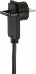 Cordon prolongateur avec une fiche plate 10m H05VV-F3G1,5 noir