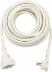 Cordon prolongateur avec une fiche plate 10m H05VV-F3G1,5 blanc