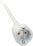 Cordon prolongateur avec une fiche plate 10m H05VV-F3G1,5 blanc
