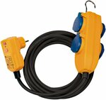 Cordon prolongateur FI IP54 avec Powerblock 5m noir H07RN-F 3G1,5