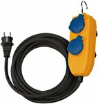 Cordon prolongateur pour chantier IP54 avec Powerblock 5m noir H07RN-F 3G1,5