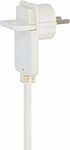Rallonge en plastique de qualite 10m H05VV-F 3G1,5 blanc avec connecteur plat et double prise