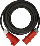 Rallonge CEE IP44 avec inverseur de phase 25m noir H07RN-F 5G4,0 CEE 400V 32A
