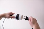 Rallonge en plastique de qualite avec interrupteur rotatif et gaine textile 3m H05VV-F 3G1,5 noir blanc