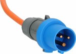 Cable adaptateur camping maritim IP44 1,5m orange H07RN-F 3G2,5 Fiche de contact de protection, prise CEE 230V 16A