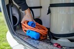 Cordon prolongateur CEE IP44 pour le camping maritime 10m orange H07RN-F 3G2,5 prise CEE, couplage angulaire 230V 16A