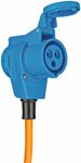 Cordon prolongateur CEE IP44 pour le camping maritime 25m orange H07RN-F 3G2,5 prise CEE, couplage angulaire 230V 16A
