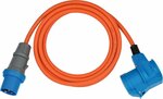 Cordon prolongateur CEE IP44 pour le camping maritime 3m orange H07RN-F 3G2,5 prise CEE, couplage angulaire 230V 16A