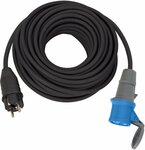 Cordon adaptateur CEE 230V IP44 25m H07RN-F 3G2,5 CEE 230V 16A fiche a contact de protection et prise CEE