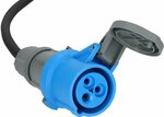 Cordon adaptateur CEE 230V IP44 25m H07RN-F 3G2,5 CEE 230V 16A fiche a contact de protection et prise CEE