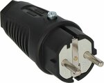 Fiche en caoutchouc avec contact de protection 230V 16A IP54