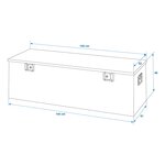 Boite a outils aluminium pour remorque 1450 x 520 x H460 mm