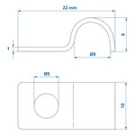 Collier fixation cable 8 mm x10 pieces