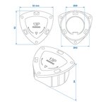 Support de prise en plastique pour fiche 13 poles