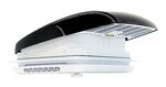 Trappe de toit DeLuxe 400x400 mm noir avec ventilateur
