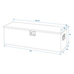 Boite a outils aluminium pour remorque 1240 x 400 x H380 mm
