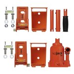 Cric hydraulique caravane avec niveau a bulle pour double essieux