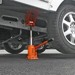 Cric hydraulique caravane avec niveau a bulle pour double essieux