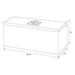 Boite a outils aluminium pour le cote de la remorque 600 x 250 x 250 mm