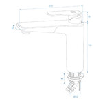 Mitigeur Vector S Kitchen dia 33 mm chrome x5 pieces