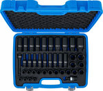 Jeu de douilles a choc six pans (1/2) 9 - 30 mm 40 pieces
