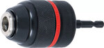 Mandrin de serrage rapide execution en metal empreinte six pans male (1/4) x 20 UNF 1,5 - 13 mm