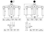 Jeu d’extracteur interne/externe 2 griffes 8 pieces