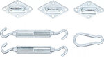 Jeu de montage de voiles d’ombrage 6 pcs