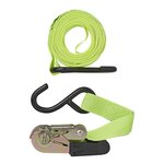 Sangle d'arrimage avec tendeur a cliquet + 2 crochets 5 metres - jeu de 4 pieces