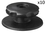 Porte-cordon L plastique rond 10 pieces en blister