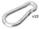Mousqueton en acier inoxydable 6x60mm x10 pieces