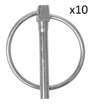 Goupille de securite 6mm avec anneau pieces x10