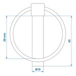 Goupille de verrouillage 10mm avec anneau x10 pieces