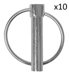 Goupille de verrouillage 10mm avec anneau x10 pieces