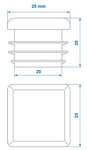 Embout 25x25mm x10 stuks