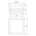 Embout 30x30mm x10 stuks