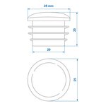 Embout 25mm x10 stuks