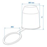 Anneau d'attelage capuchon plastique avec anneau x5 pieces