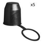 Anneau d'attelage capuchon plastique avec anneau x5 pieces