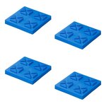 Assiettes empilables 21x21x3,3cm - lot de 4 pieces