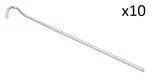 Piquet de tente 22cm metal avec oeil ouvert x10 stuks