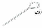 Piquet de tente 19cm aluminium avec oeil x10 stuks