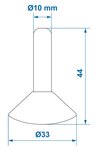 Capuchon de pluie pour mat de tente x10 stuks