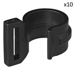Clip de tente pour mat de tente 20-25mm avec fente noir x10 stuks