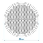 Reflecteur rouge 58mm auto-adhesif avec plaque de base x5 pieces