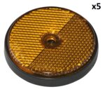 Reflecteur orange 60mm a visser x5 pieces