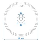 Reflecteur blanc 60mm fixation a vis x5 pieces